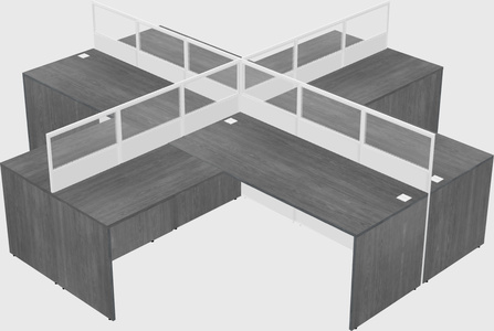 Shared l-shaped cubicles