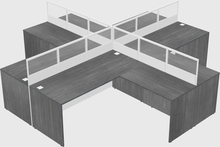 Shared l-shaped cubicles