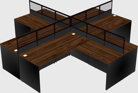 Shared l-shaped cubicles
