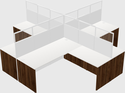 Shared l-shaped cubicles