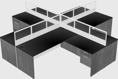 Shared l-shaped cubicles