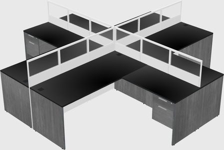 Shared l-shaped cubicles