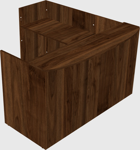L-shaped reception desk