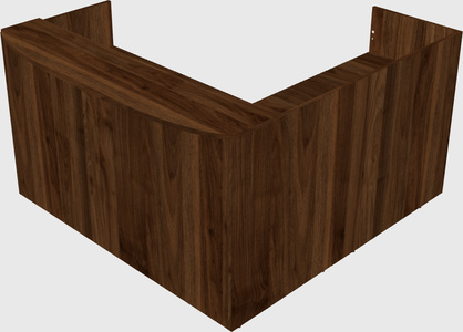 L-shaped reception desk