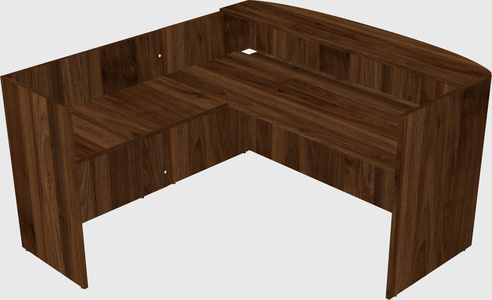 L-shaped reception desk