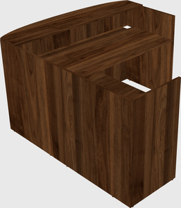 L-shaped reception desk