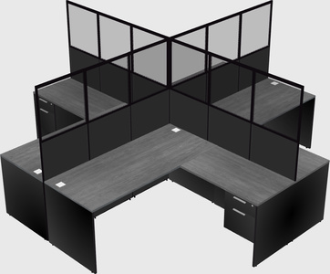 Shared l-shaped cubicles