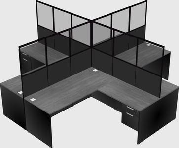 Shared l-shaped cubicles