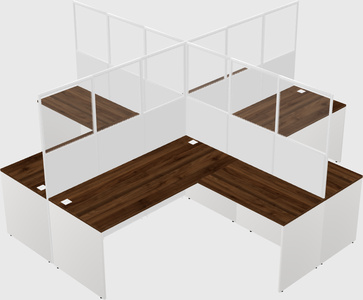 Shared l-shaped cubicles