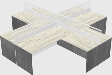 Shared l-shaped cubicles
