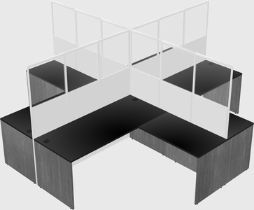 Shared l-shaped cubicles