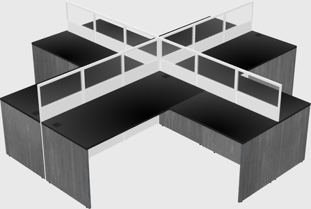 Shared l-shaped cubicles