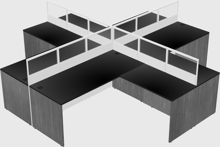 Shared l-shaped cubicles