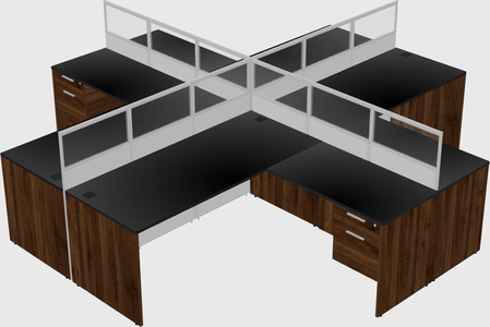 Shared l-shaped cubicles