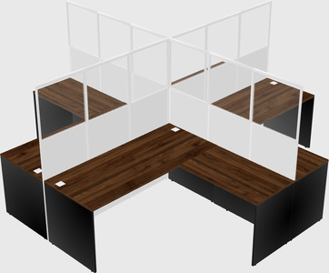 Shared l-shaped cubicles