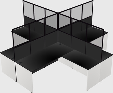 Shared l-shaped cubicles