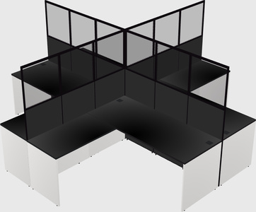 Shared l-shaped cubicles