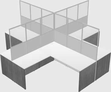 Shared l-shaped cubicles