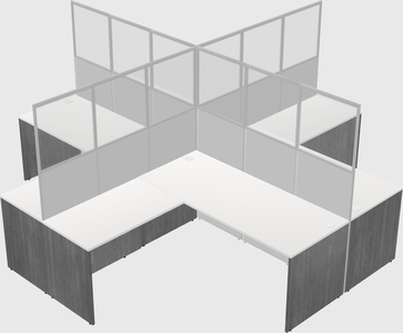 Shared l-shaped cubicles