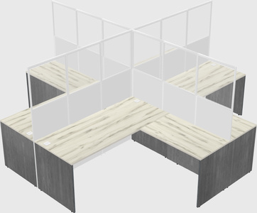 L-shaped desk/panel