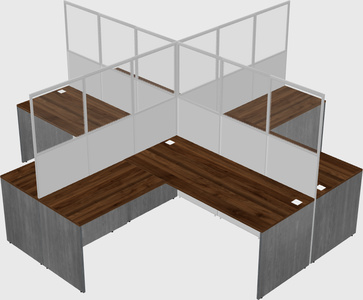 Shared l-shaped cubicles
