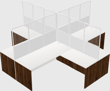 L-shaped desk/panel