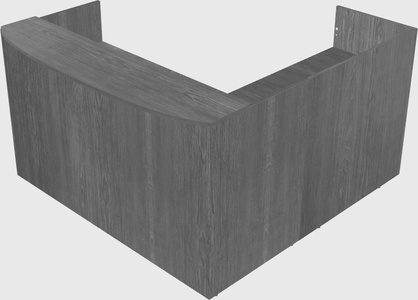 L-shaped reception desk