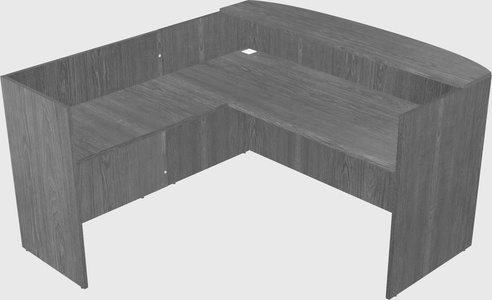 L-shaped reception desk