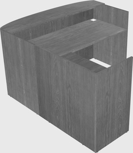 L-shaped reception desk