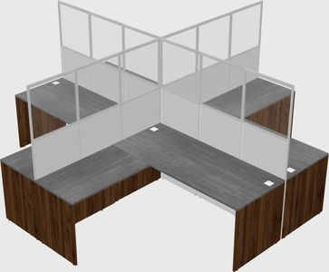 Shared l-shaped cubicles