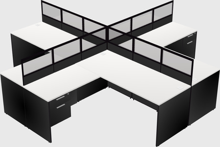 Shared l-shaped cubicles