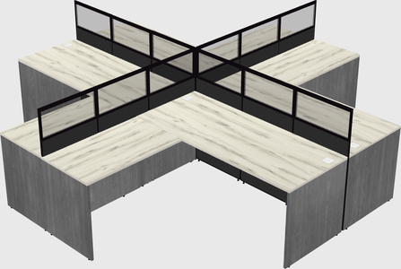 Shared l-shaped cubicles