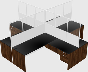 Shared l-shaped cubicles