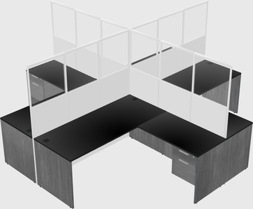 Shared l-shaped cubicles