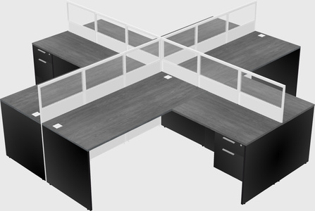 Shared l-shaped cubicles