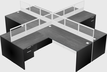 Shared l-shaped cubicles
