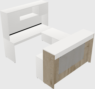 U-shaped reception desk