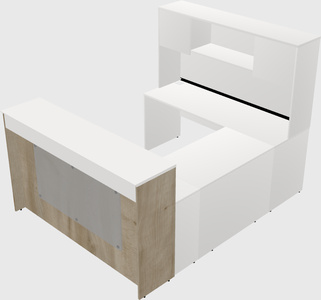 U-shaped reception desk