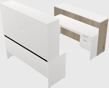 U-shaped reception desk