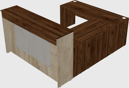 U-shaped reception desk