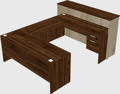 U-shaped reception desk