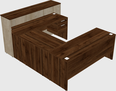 U-shaped reception desk