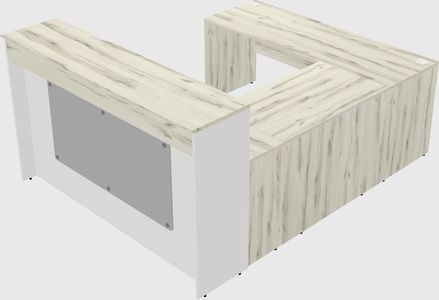 U-shaped reception desk
