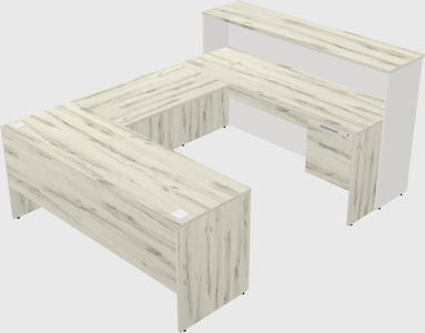 U-shaped reception desk
