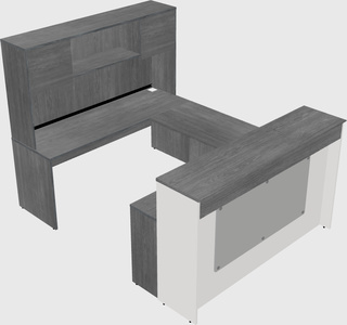 U-shaped reception desk