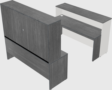 U-shaped reception desk