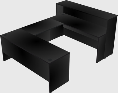 U-shaped reception desk
