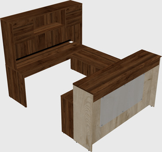 U-shaped reception desk