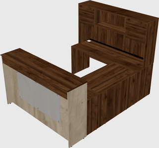 U-shaped reception desk
