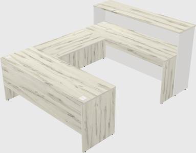 U-shaped reception desk